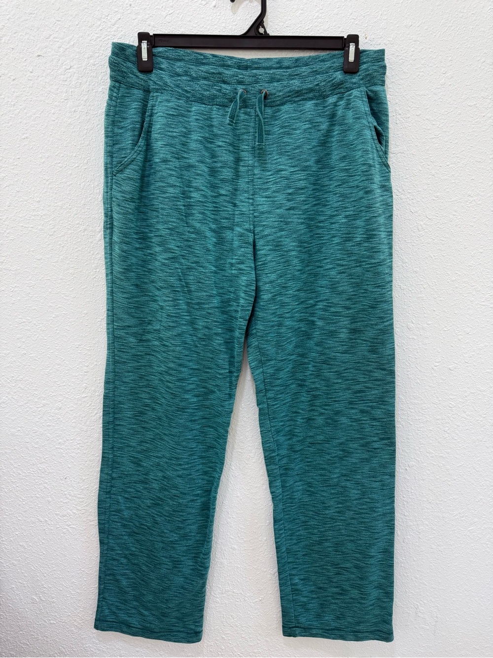 Green Tea Women's Teal Space Dye Knit Lounge Pants Drawstring - Size XXL
